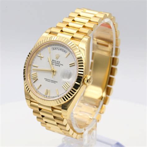 rolex daydate white